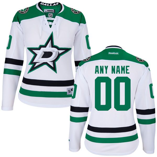 Women Dallas Stars Reebok White Custom Premier NHL Jersey->customized nhl jersey->Custom Jersey